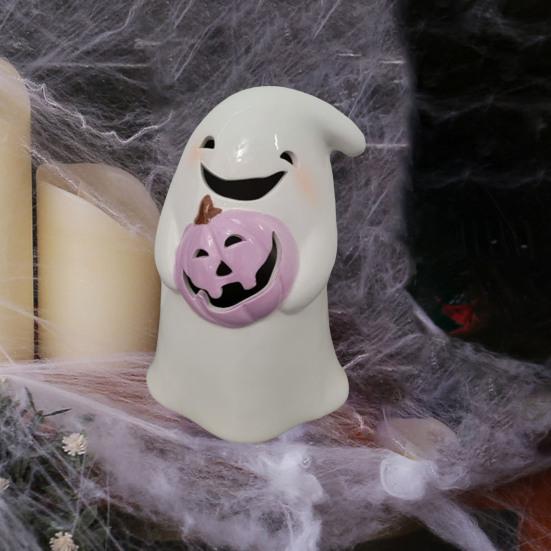 2 шт. Хэллоуин Призрак Украшения Смола Кот Тыква Призрак Фигурка Маленький Стол Украшения
