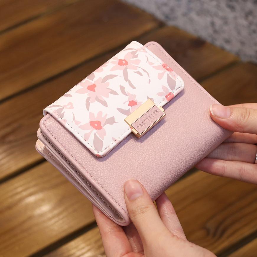 PU кожа разменная монета с принтом пряжка раскладывающаяся молния студенческая монета карта